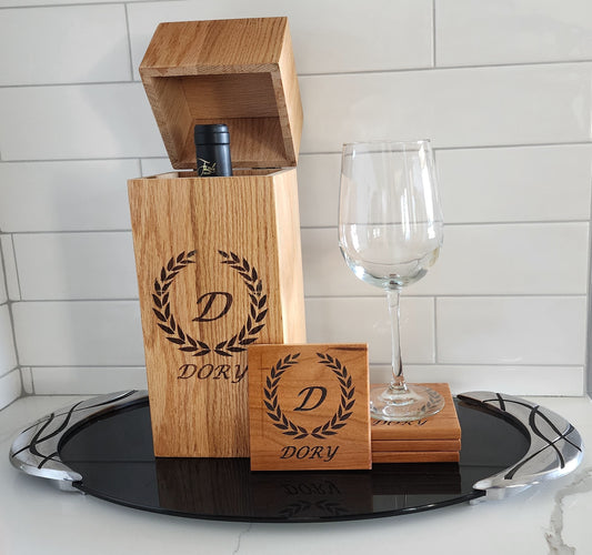 CaBougieDo® Wood Personalized Wine Storage Box