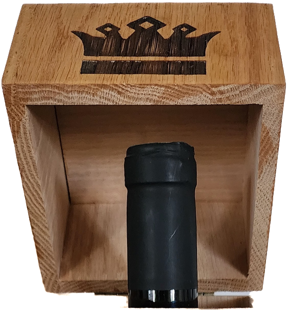 Wood Crown Engraved Wine Storage Box
