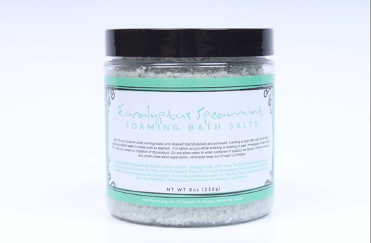 Eucalyptus Spearmint Foaming Bath Salt (8 oz.)