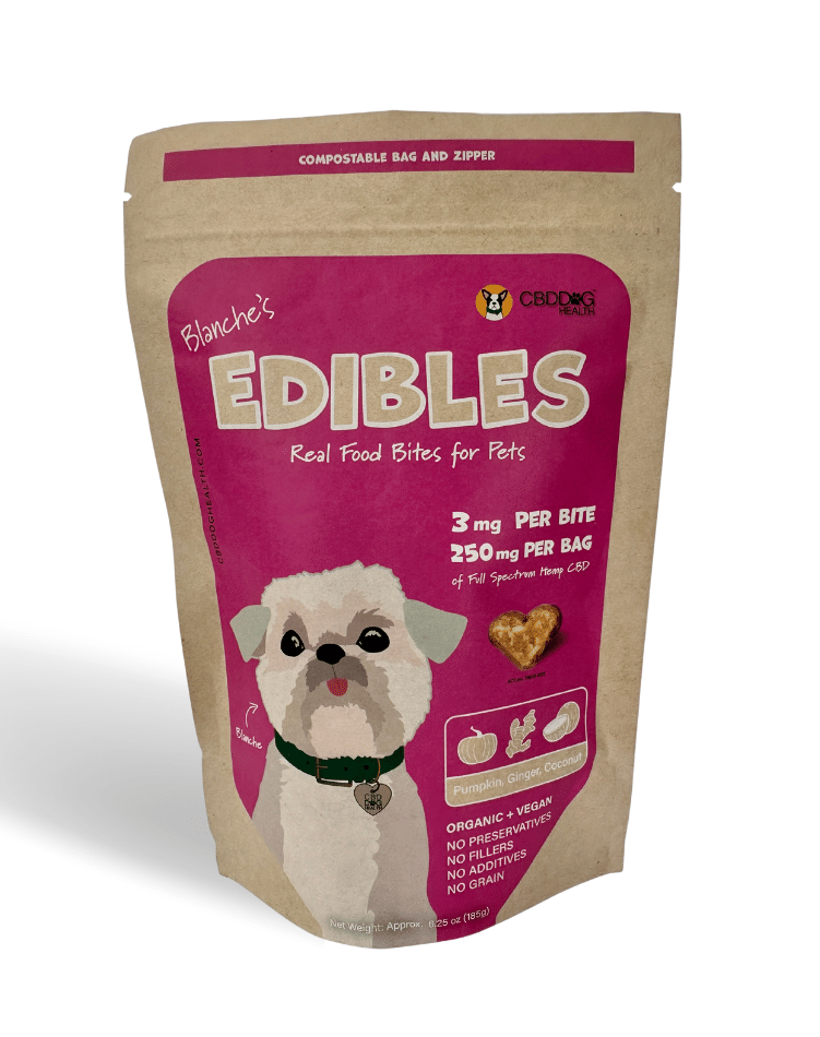 Dog Treats - BLANCHE’S EDIBLES Vegan CBD Treats – 250mg per bag 3mg per Chew