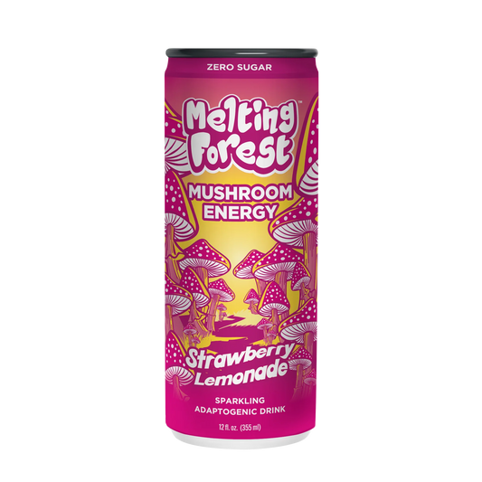 Melting Forest Mushroom Sparkling Water 12-Pack (Energy-Strawberry Lemonade)
