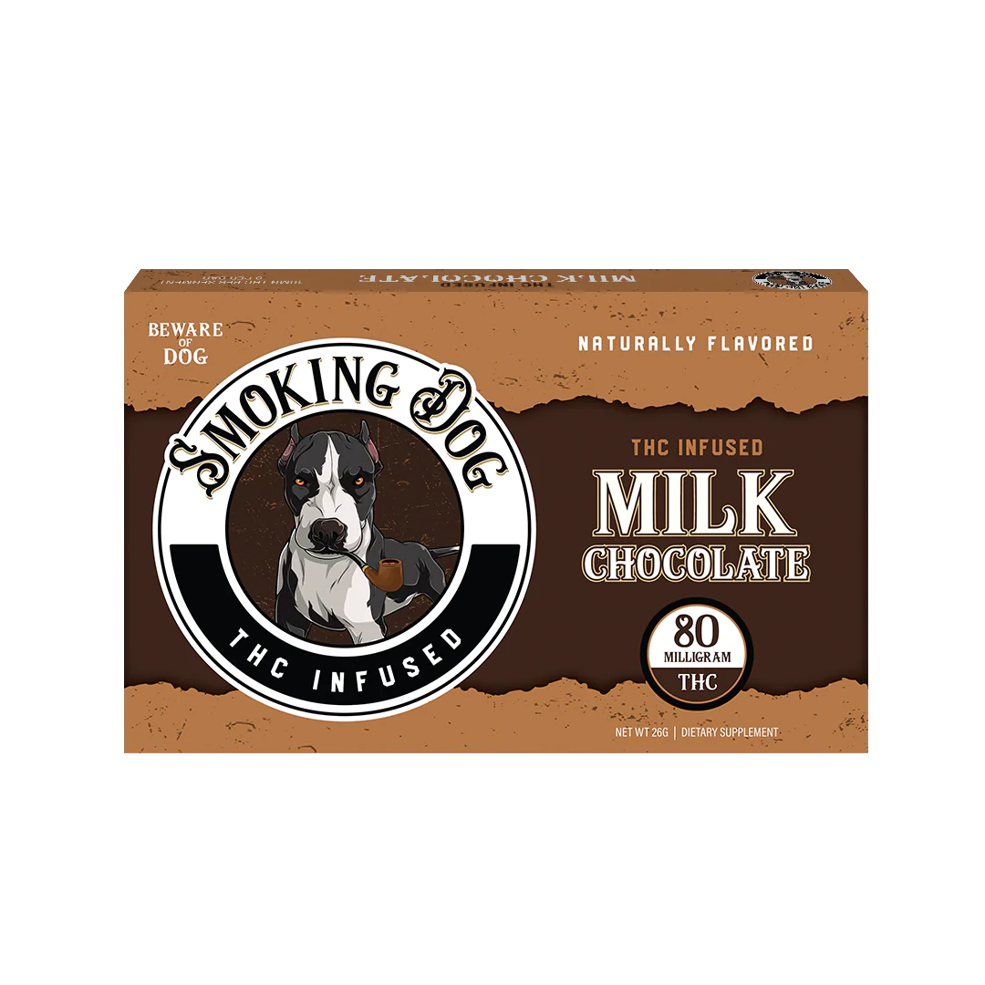 SMOKING DOG CHOCOLATE 80 MG (2 Pack, Dark & Milk Chocolate)