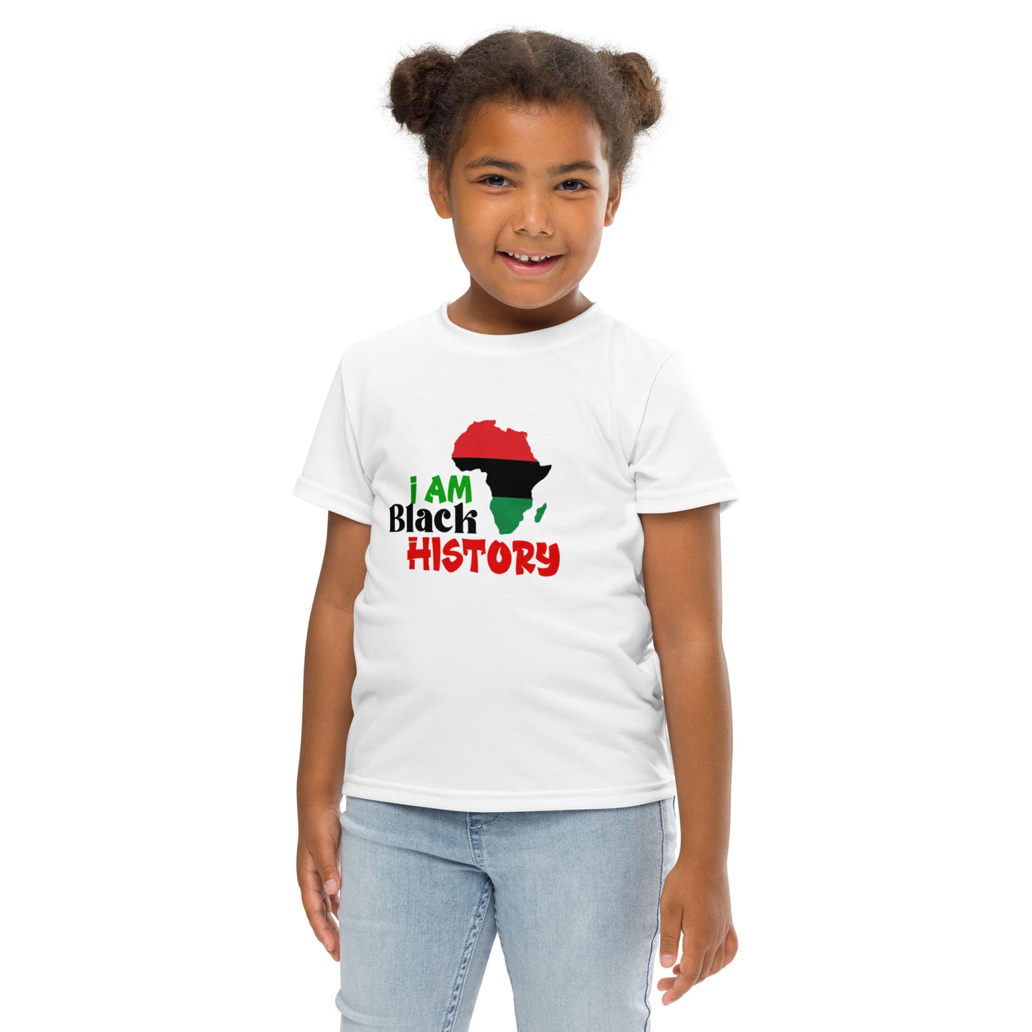 Kids crew neck t-shirt - I Am Black History