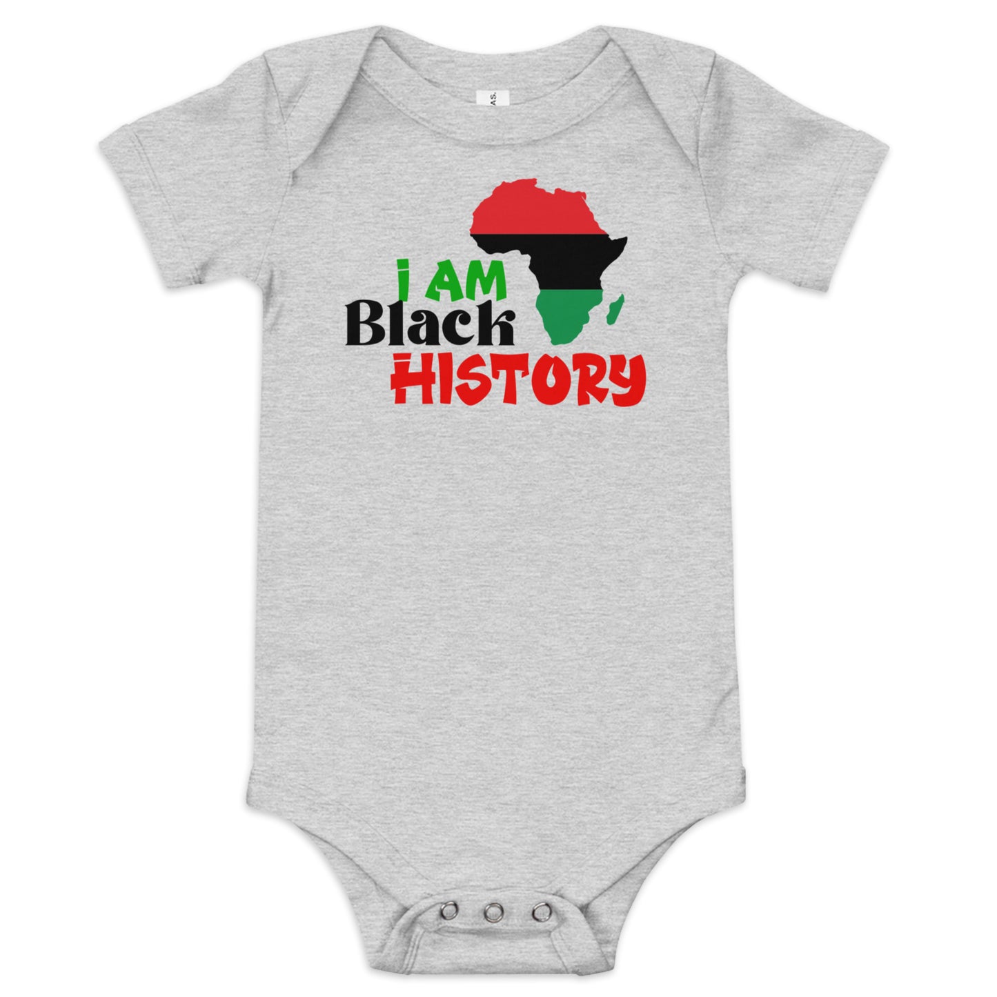 Baby short sleeve one piece - I Am Black History