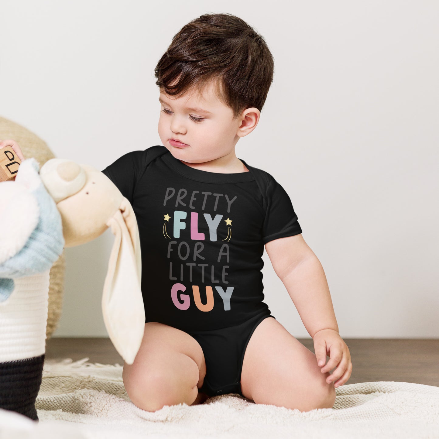Baby short sleeve one piece - Pretty Fly For a Little Guy