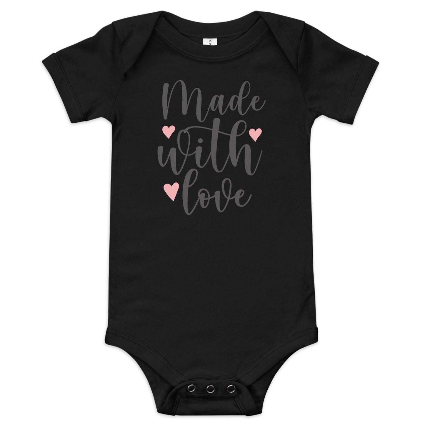 Baby short sleeve one piece - Made With Love