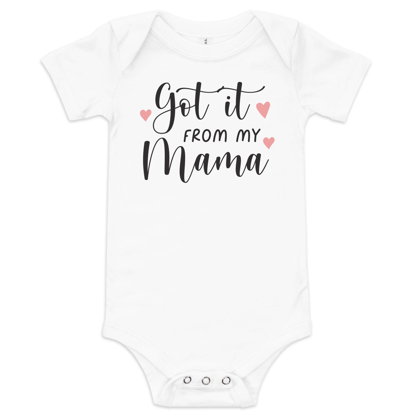 Baby short sleeve one piece -I Got it From My Mama