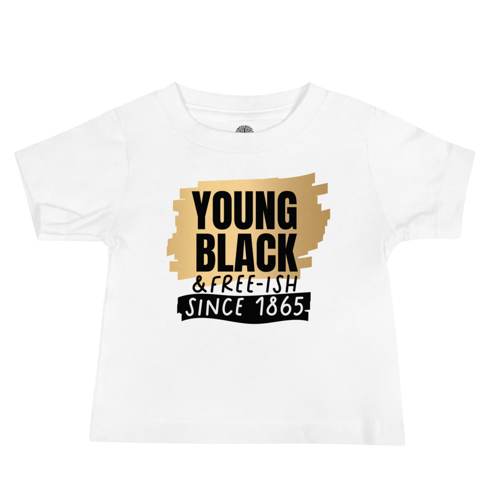 Baby Jersey Short Sleeve Tee -  Juneteenth Young Black Freeish Since 1865
