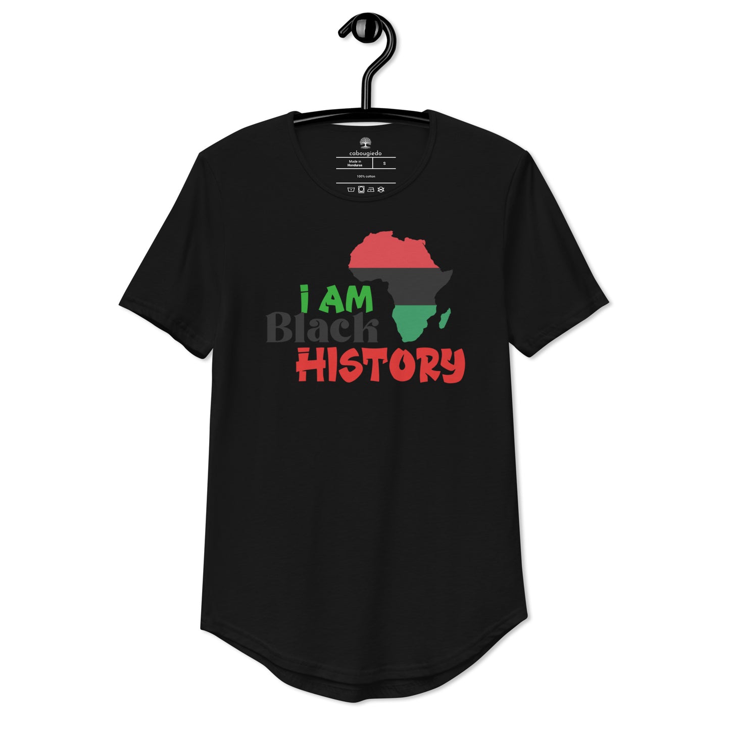 Men's Curved Hem T-Shirt - I Am Black history