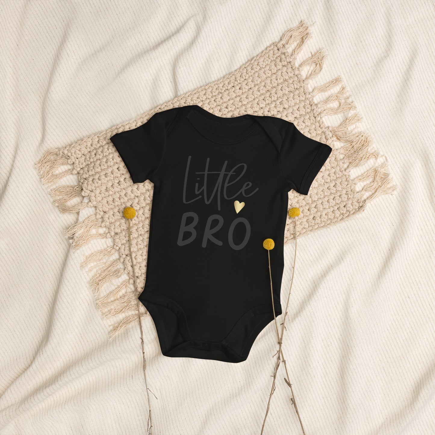 Organic cotton baby bodysuit - Lil Bro