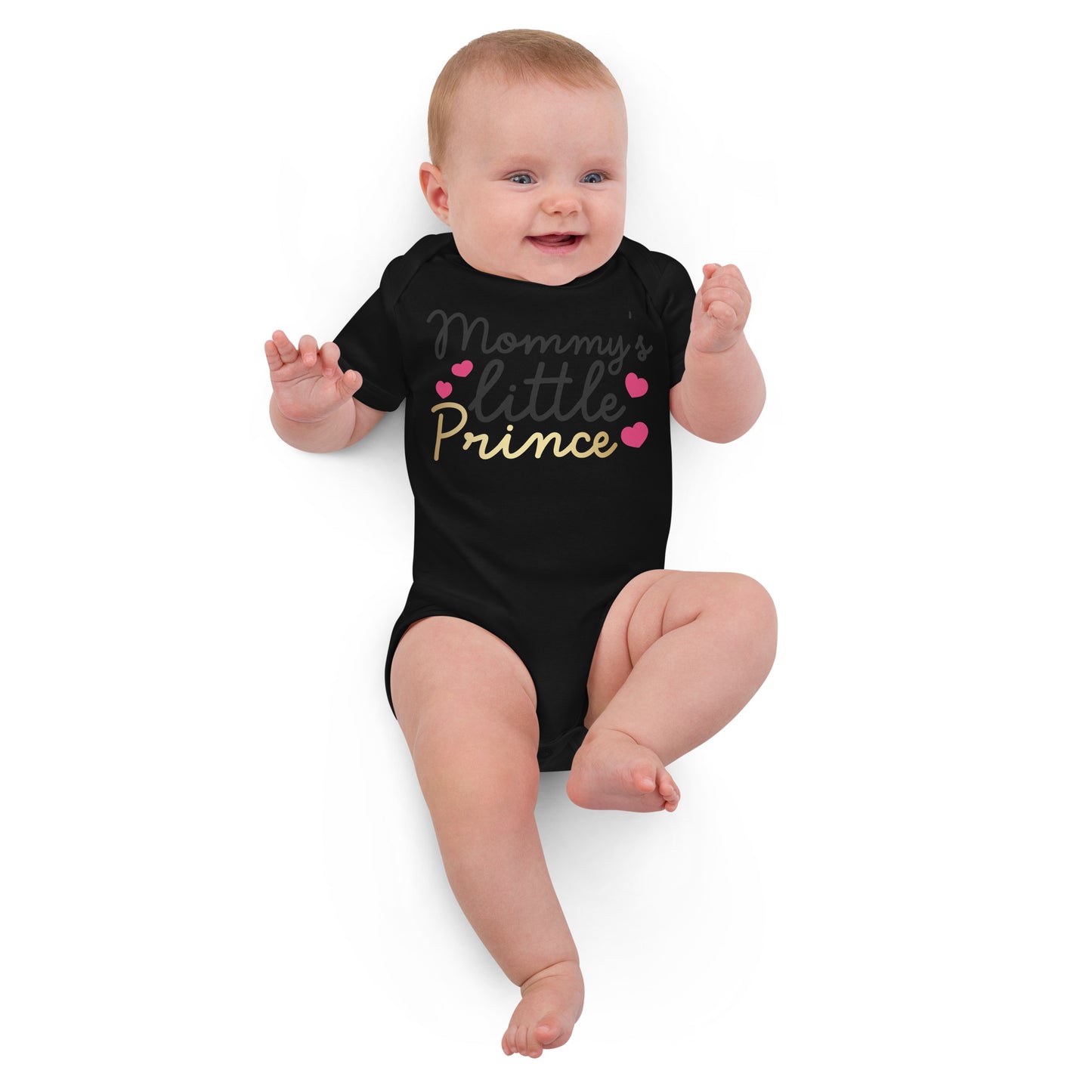 Organic cotton baby bodysuit - Mommy's Little Prince