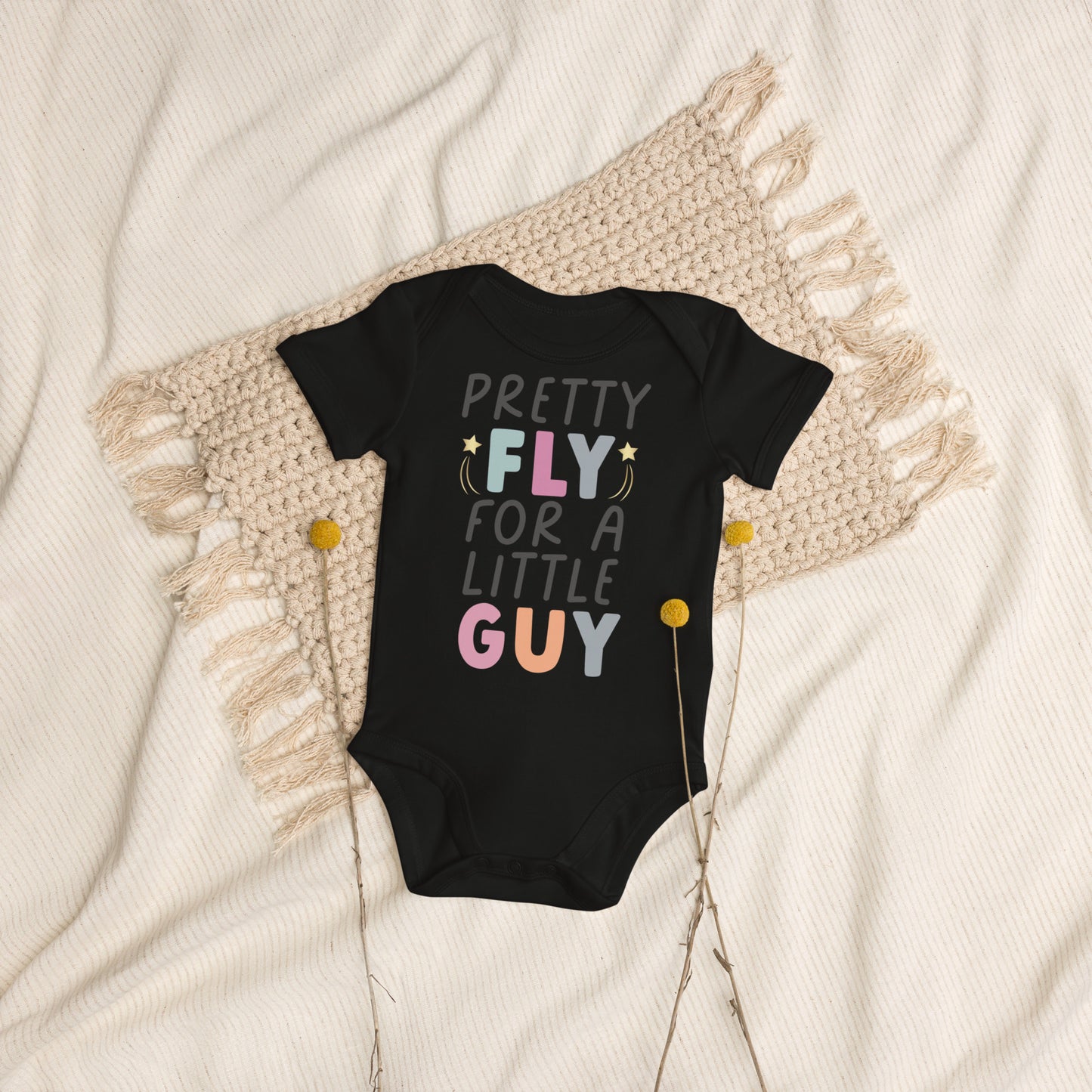 Organic cotton baby bodysuit - Pretty Fly For a Little Guy