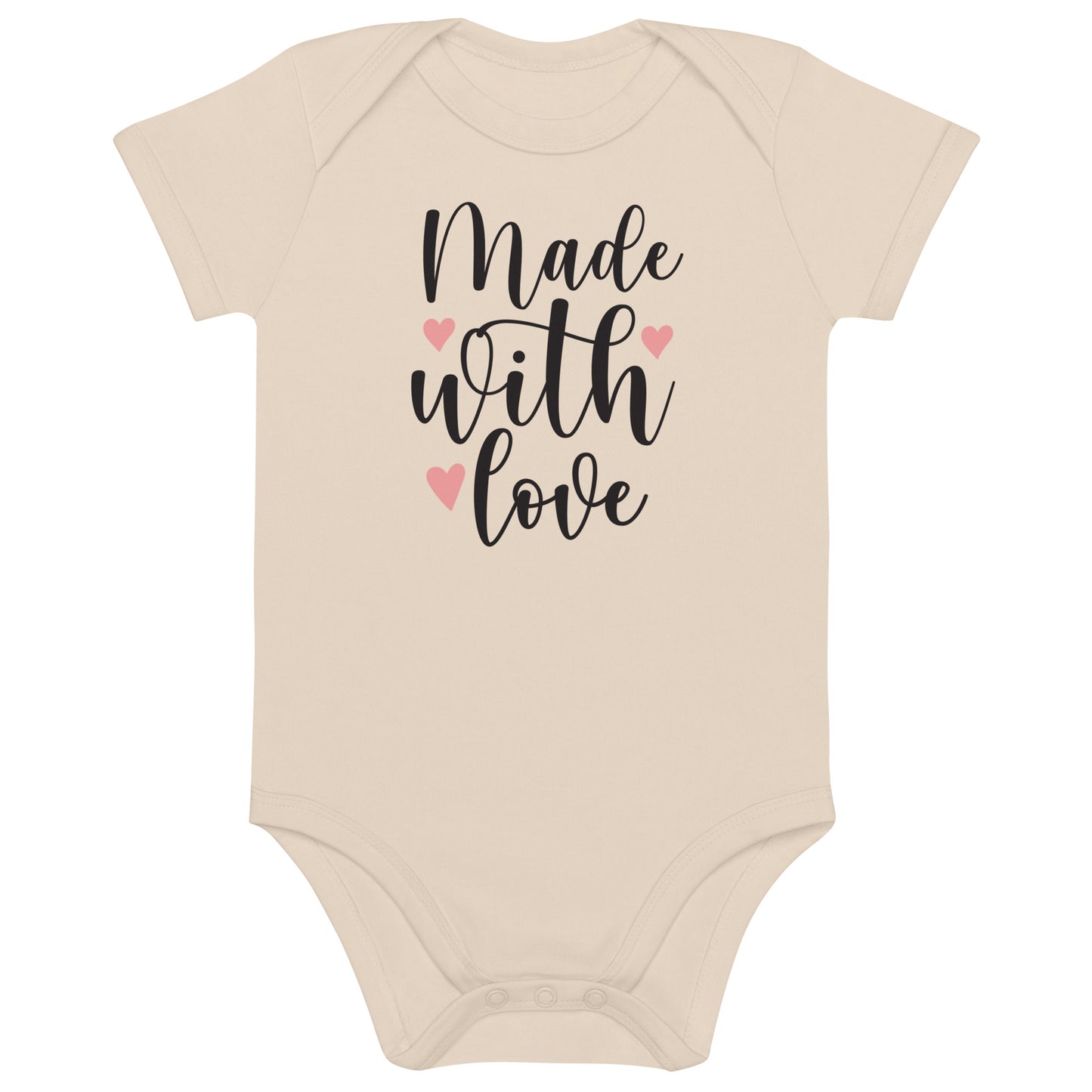 Organic cotton baby bodysuit - Made With Love