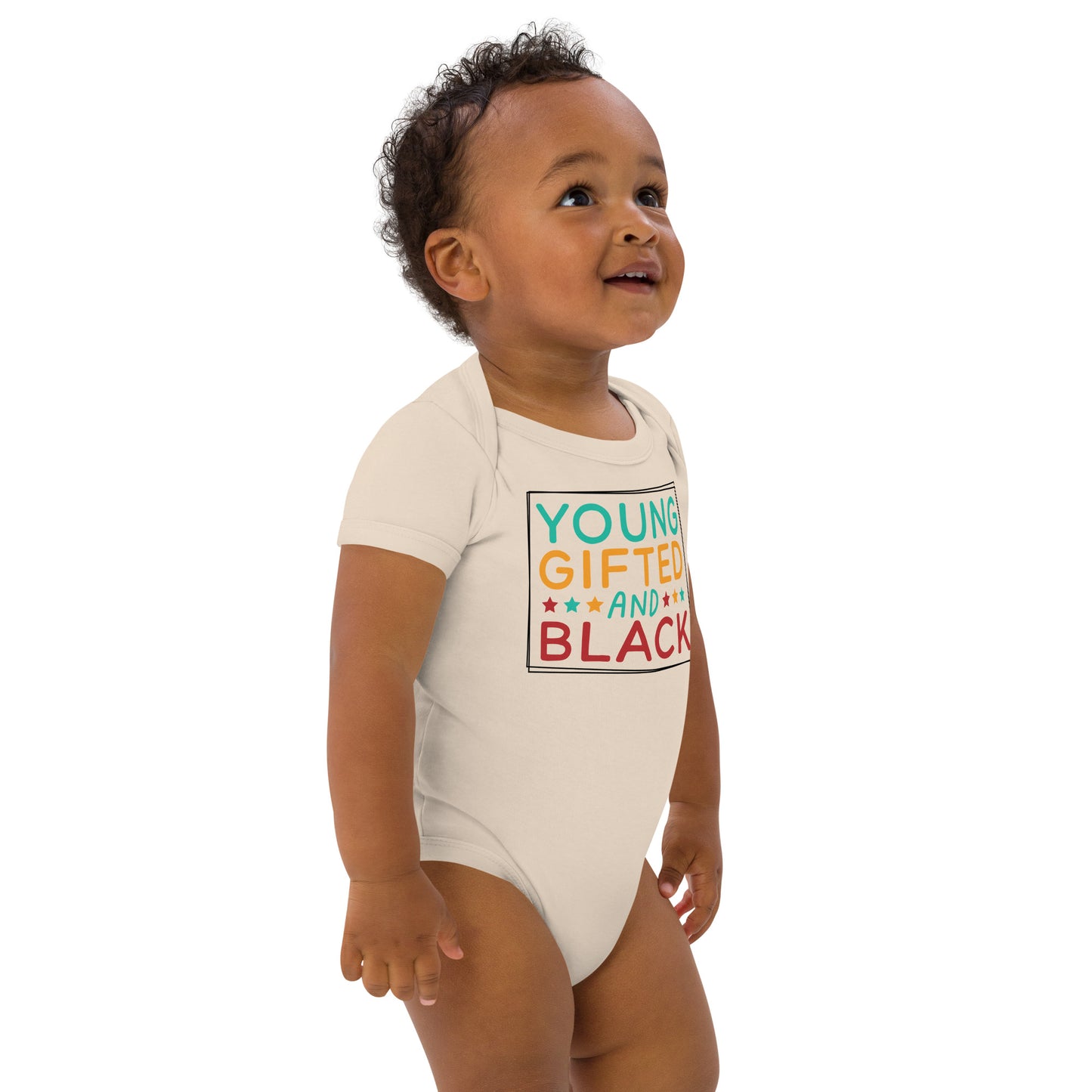 Organic cotton baby bodysuit - Juneteenth Young Gifted and Black