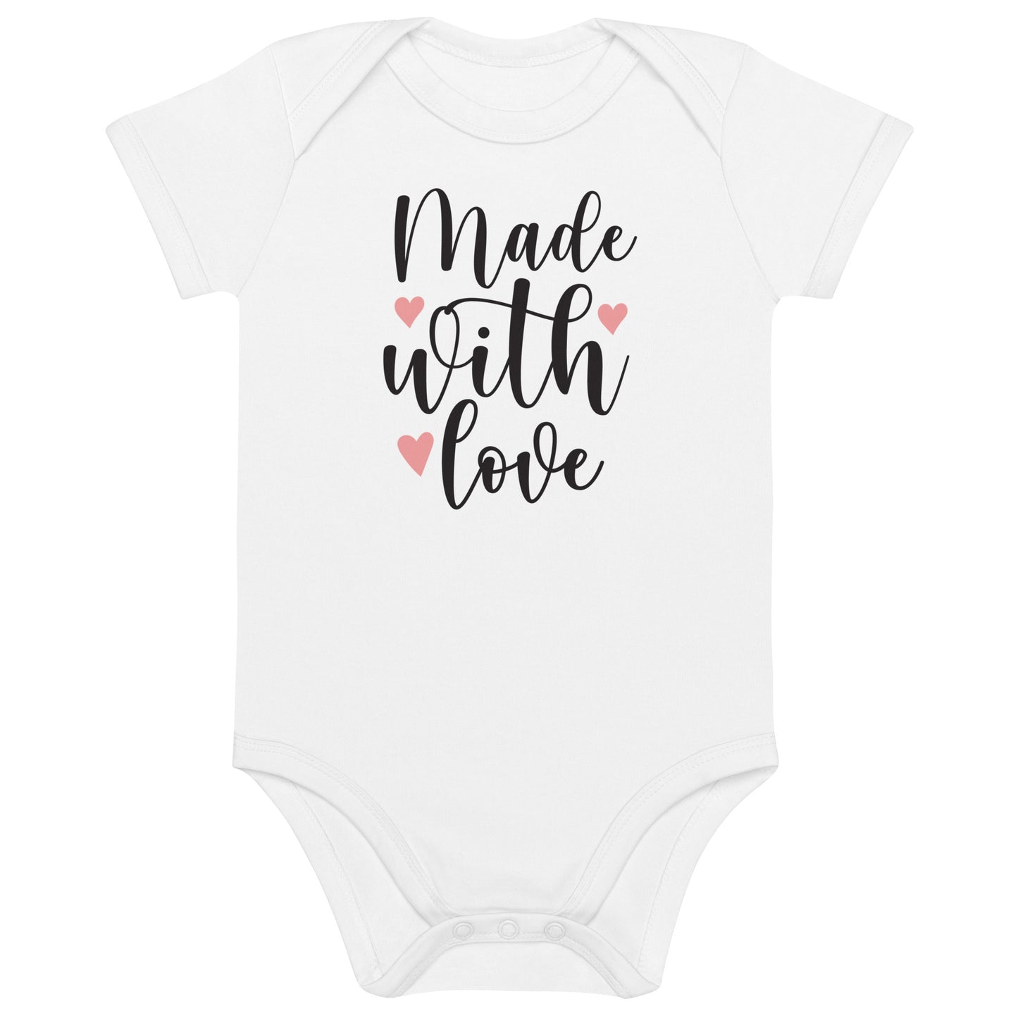 Organic cotton baby bodysuit - Made With Love
