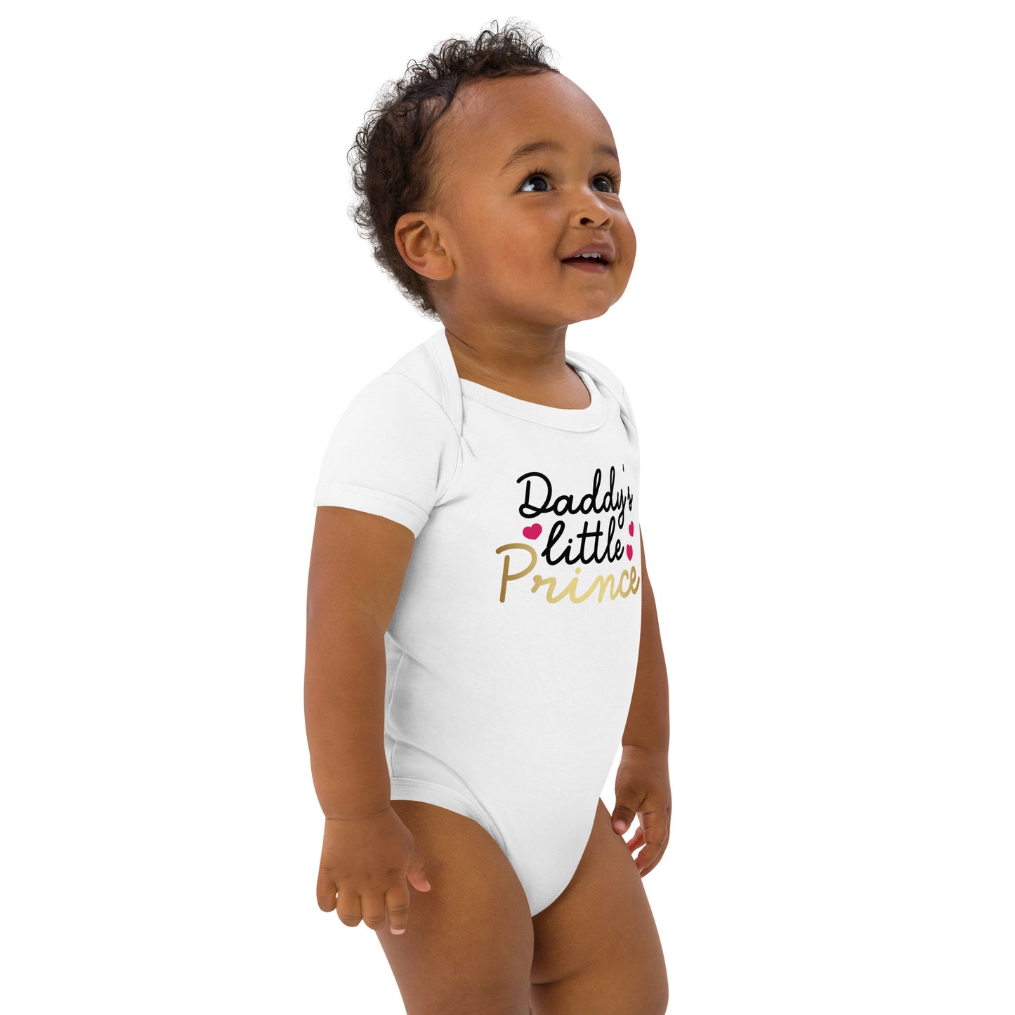 Organic cotton baby bodysuit - Daddy's Little Prince