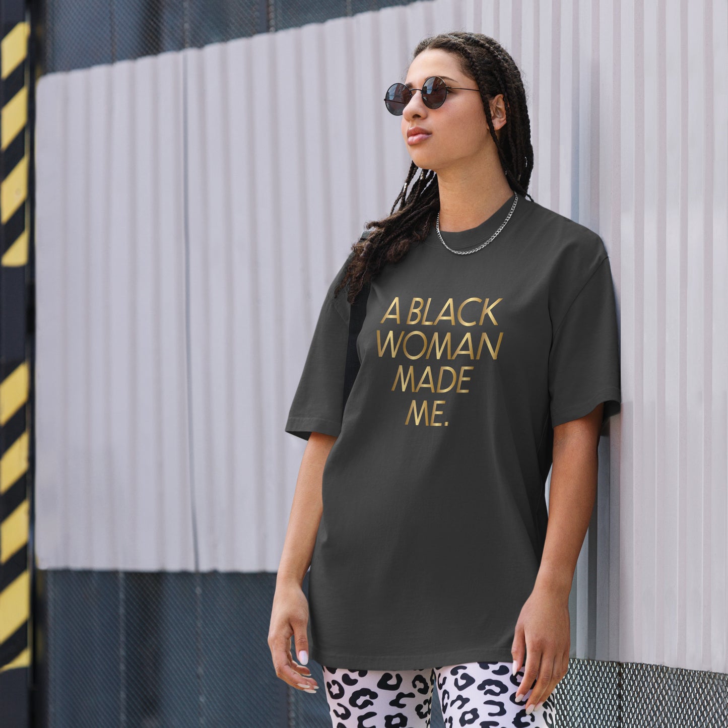 Oversized faded t-shirt - A Black Woman Made Me