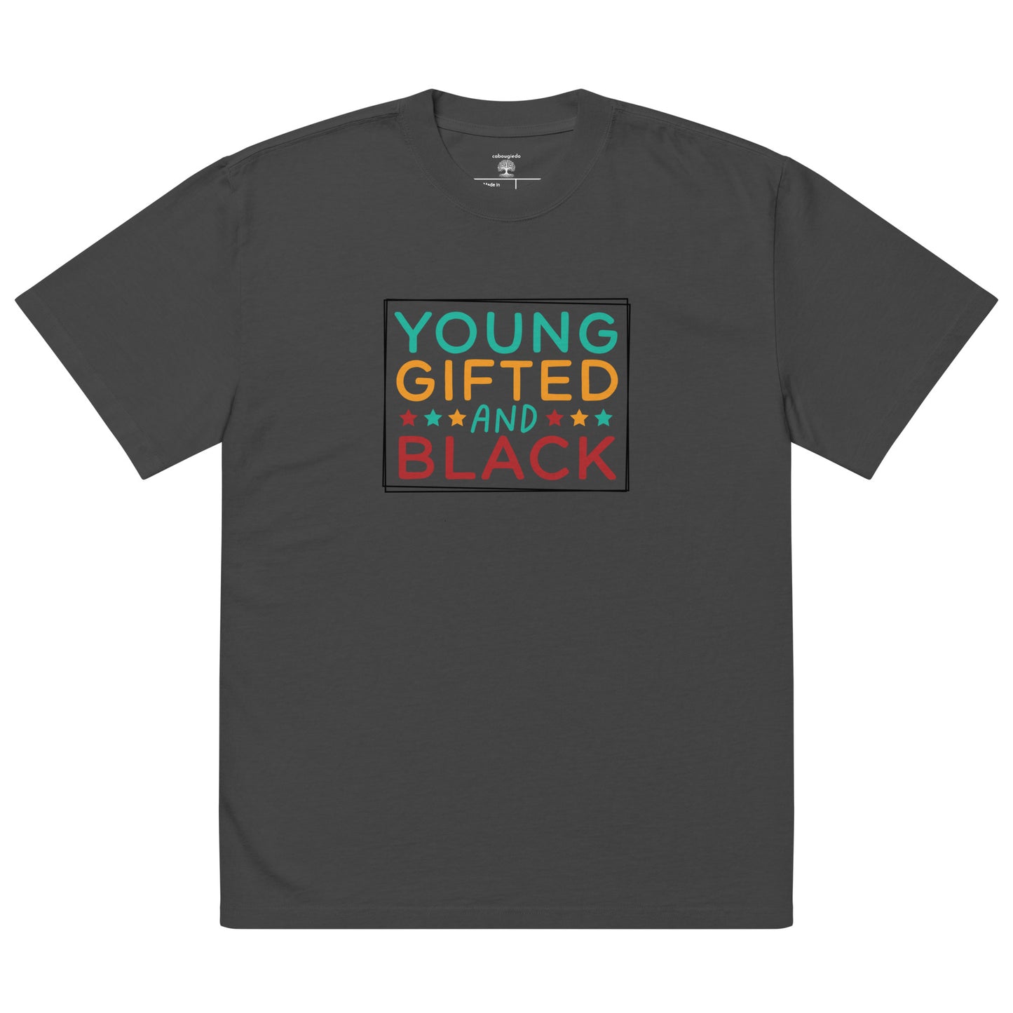Oversized faded t-shirt - Young Gifted and Black
