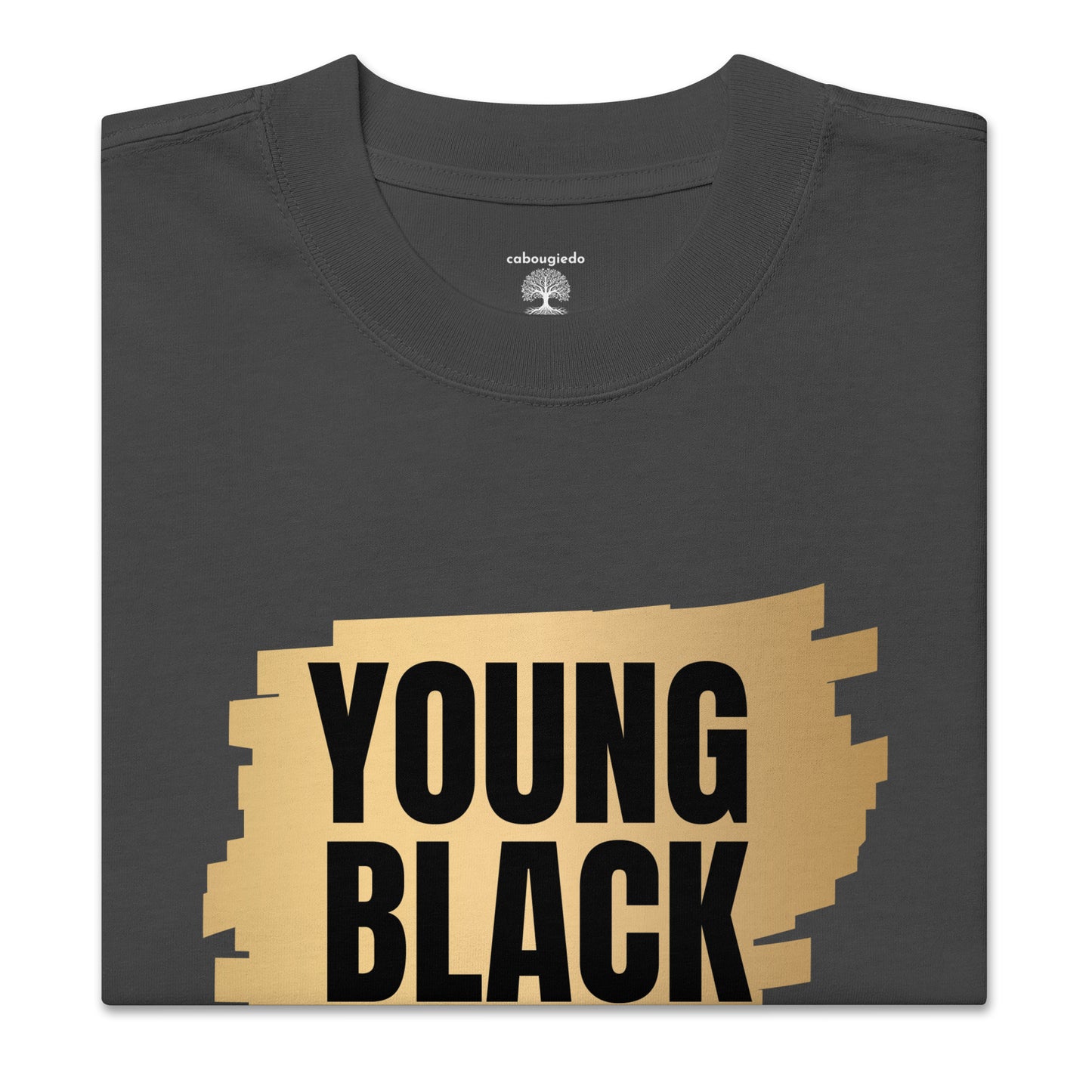 Oversized faded t-shirt - Juneteenth Young Gifted and Freeish 1865