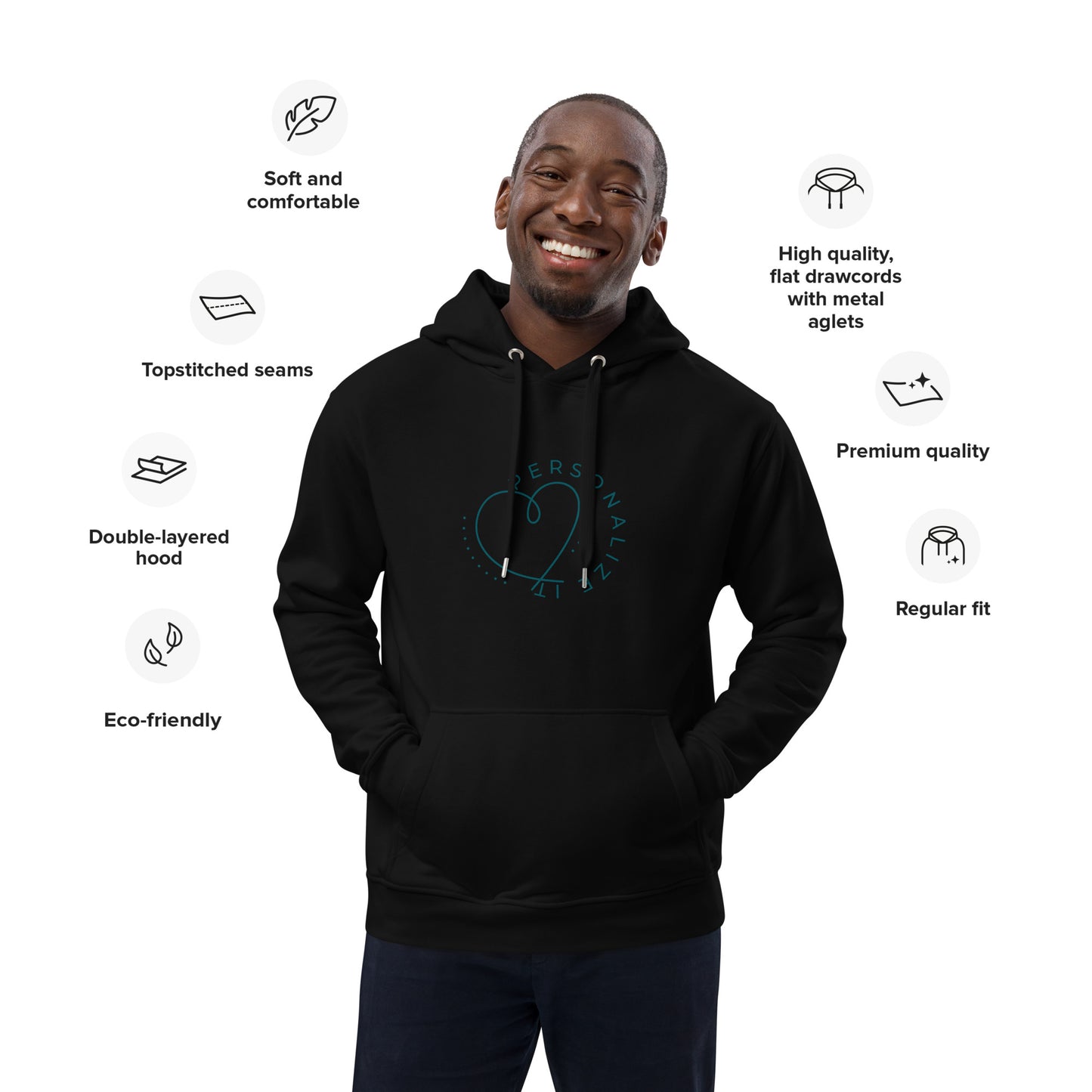 Premium eco hoodie - PERSONALIZE IT YOURSELF!