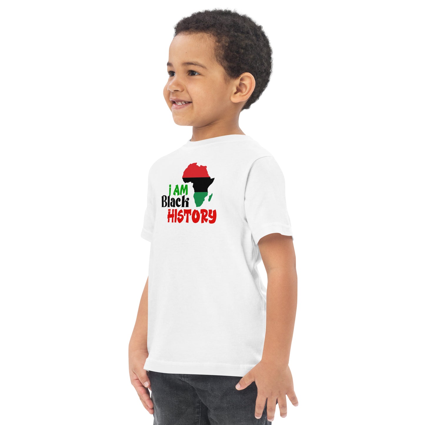 Toddler jersey t-shirt - I Am Black History