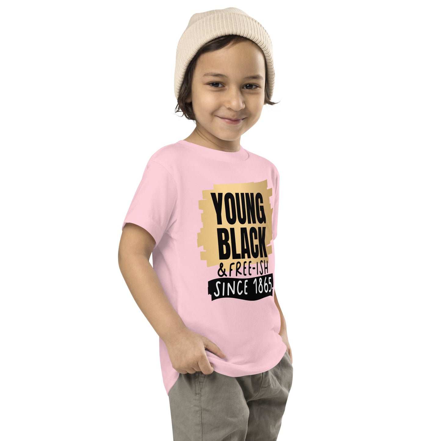 Toddler Short Sleeve Tee -  Juneteenth Young Black Freeish Since 1865