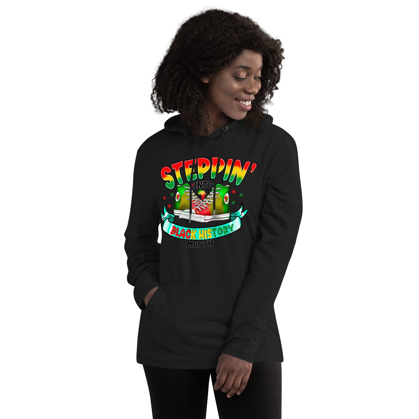 Unisex Lightweight Hoodie - Steppin Into Black History Month