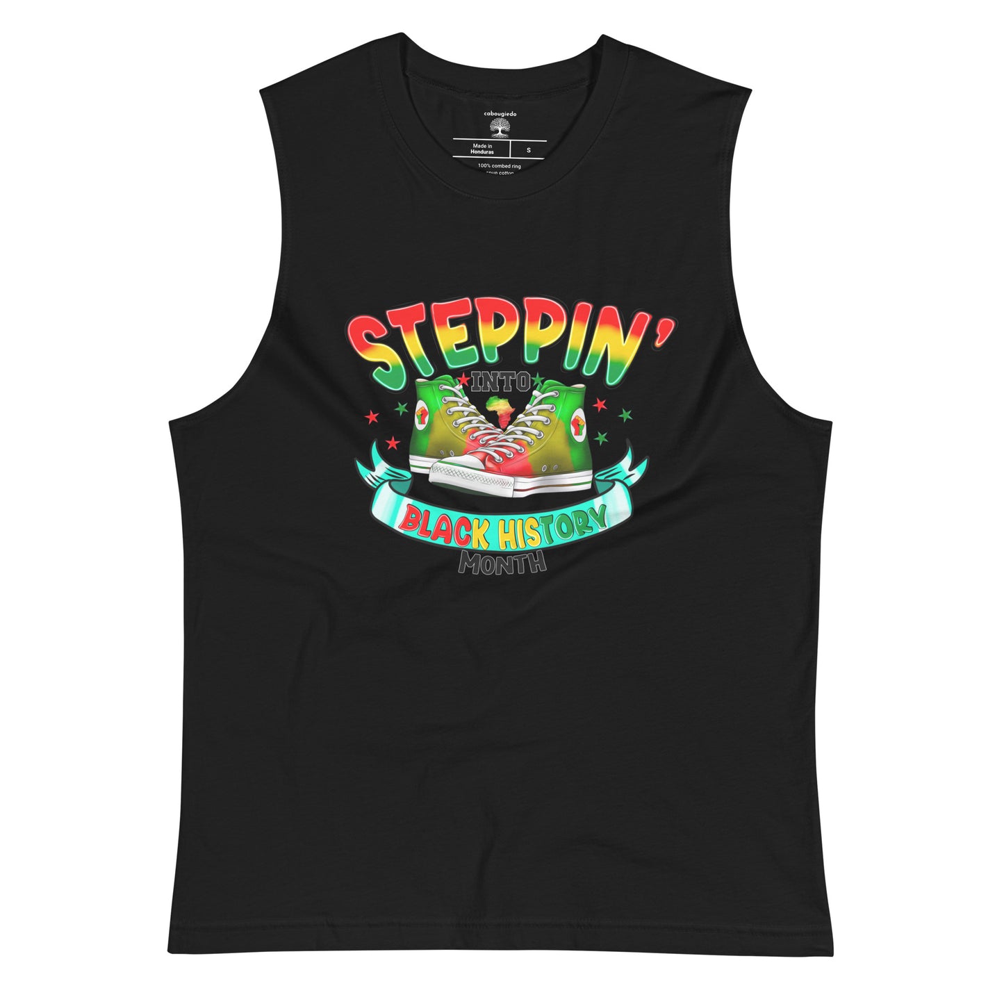 Muscle Shirt - Steppin Into Black History Month