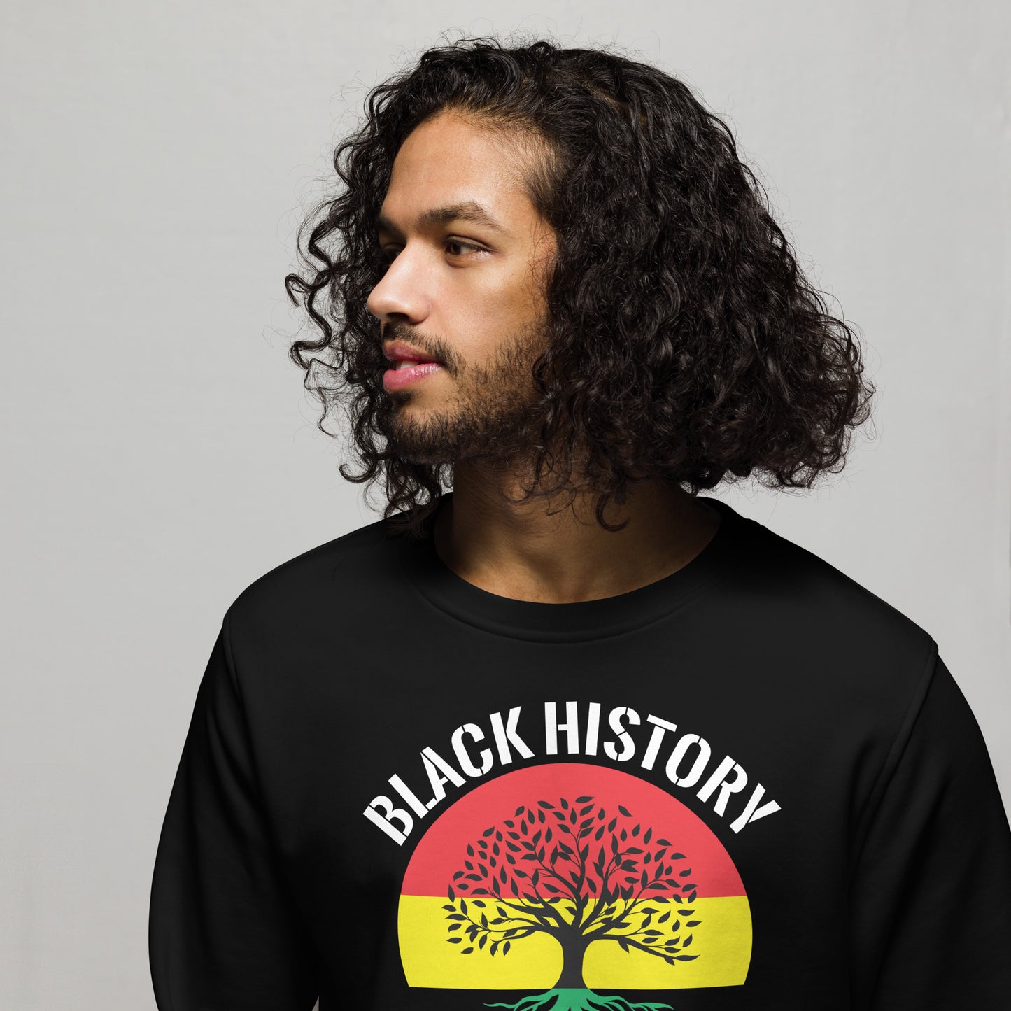 Unisex organic sweatshirt - Black History Remembering the Past Inspiring the Future