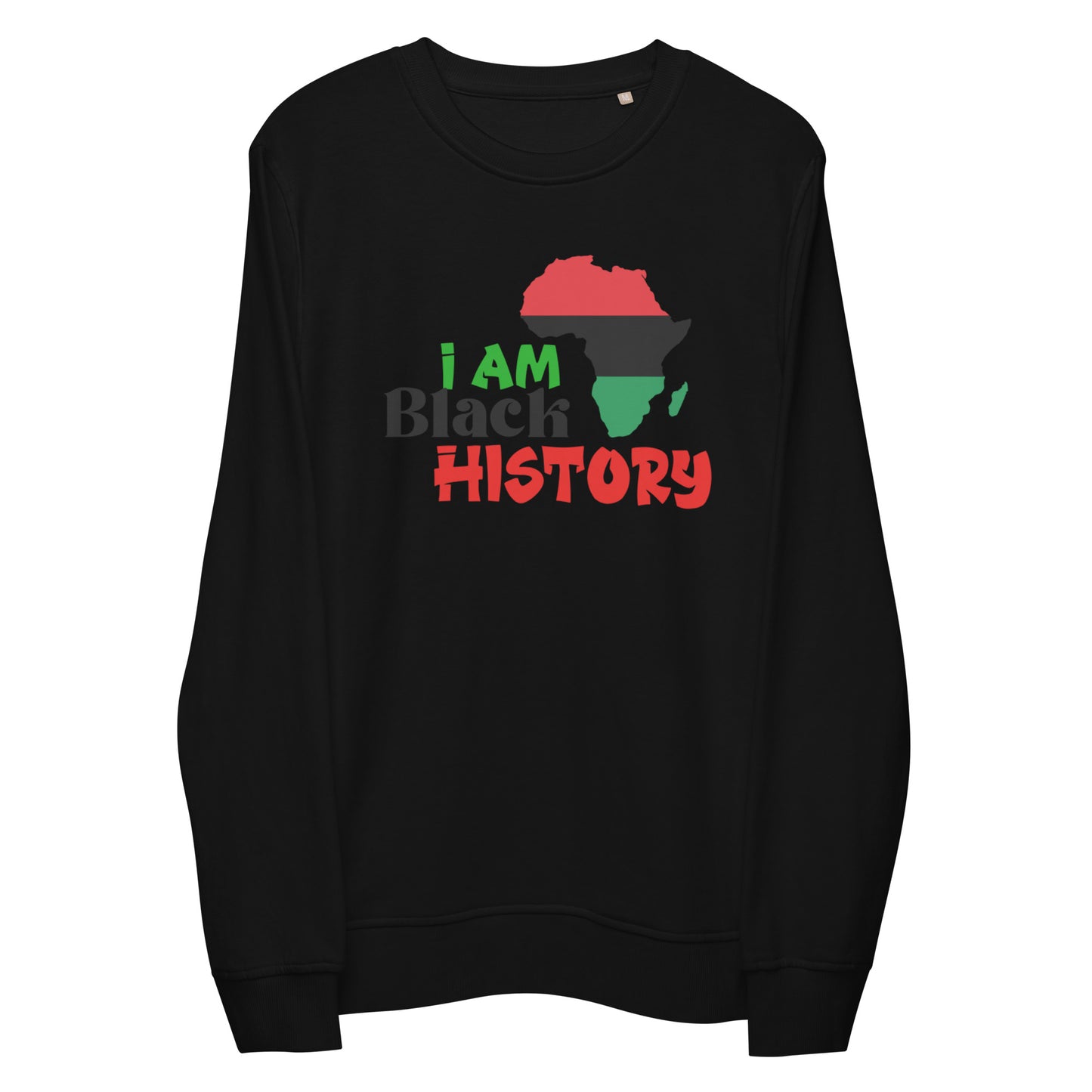 Unisex organic sweatshirt - I Am Black History