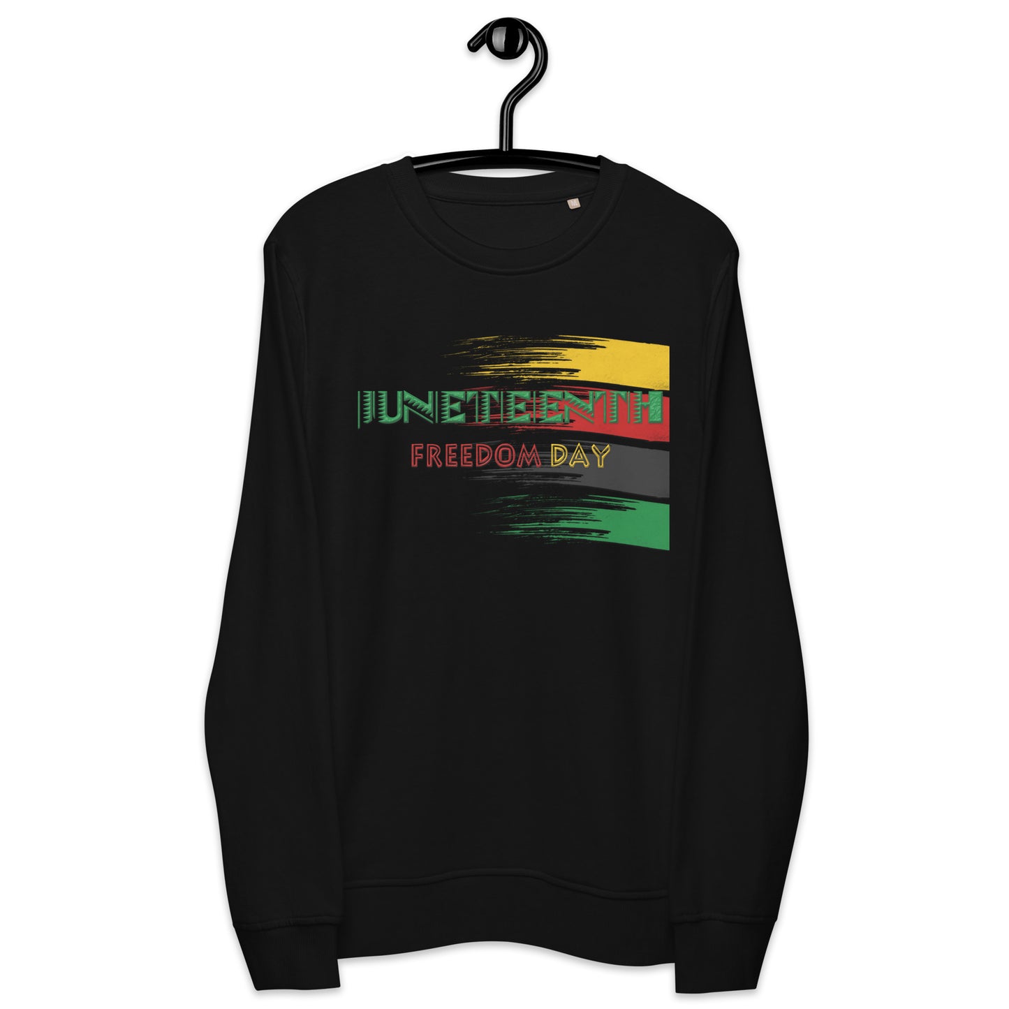 Unisex organic sweatshirt - Juneteenth Freedom Paint Splash