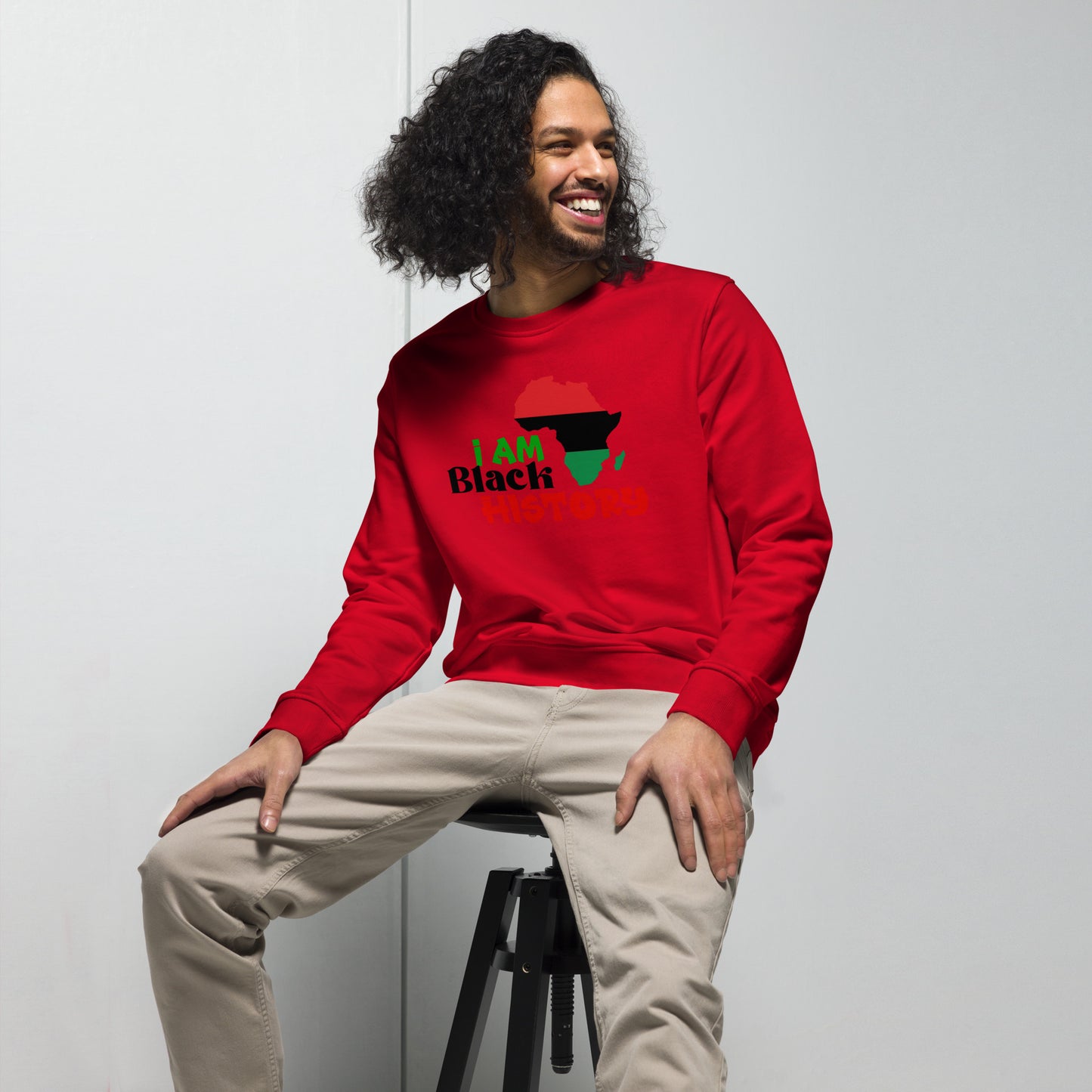 Unisex organic sweatshirt - I Am Black History