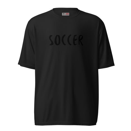 Unisex performance crew neck t-shirt - Soccer (Black)