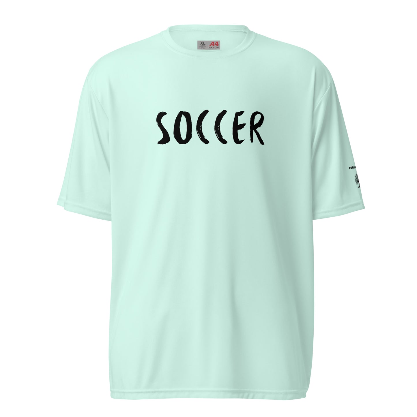 Unisex performance crew neck t-shirt - Soccer (Black)