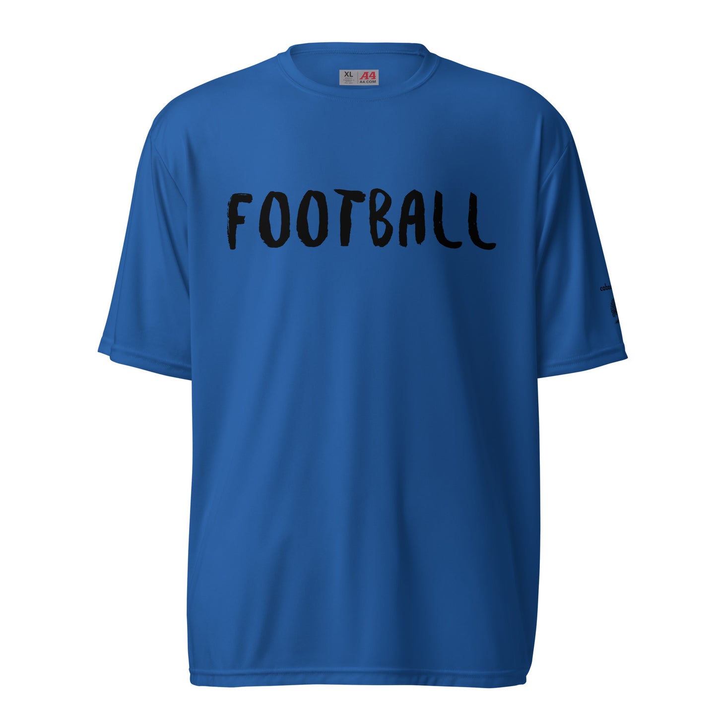 Unisex performance crew neck t-shirt - Football (Black)