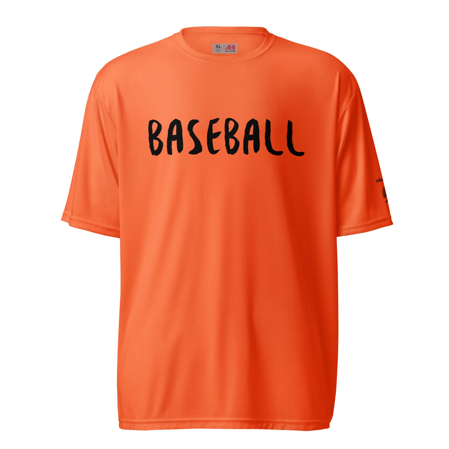 Unisex performance crew neck t-shirt - Baseball (Black)