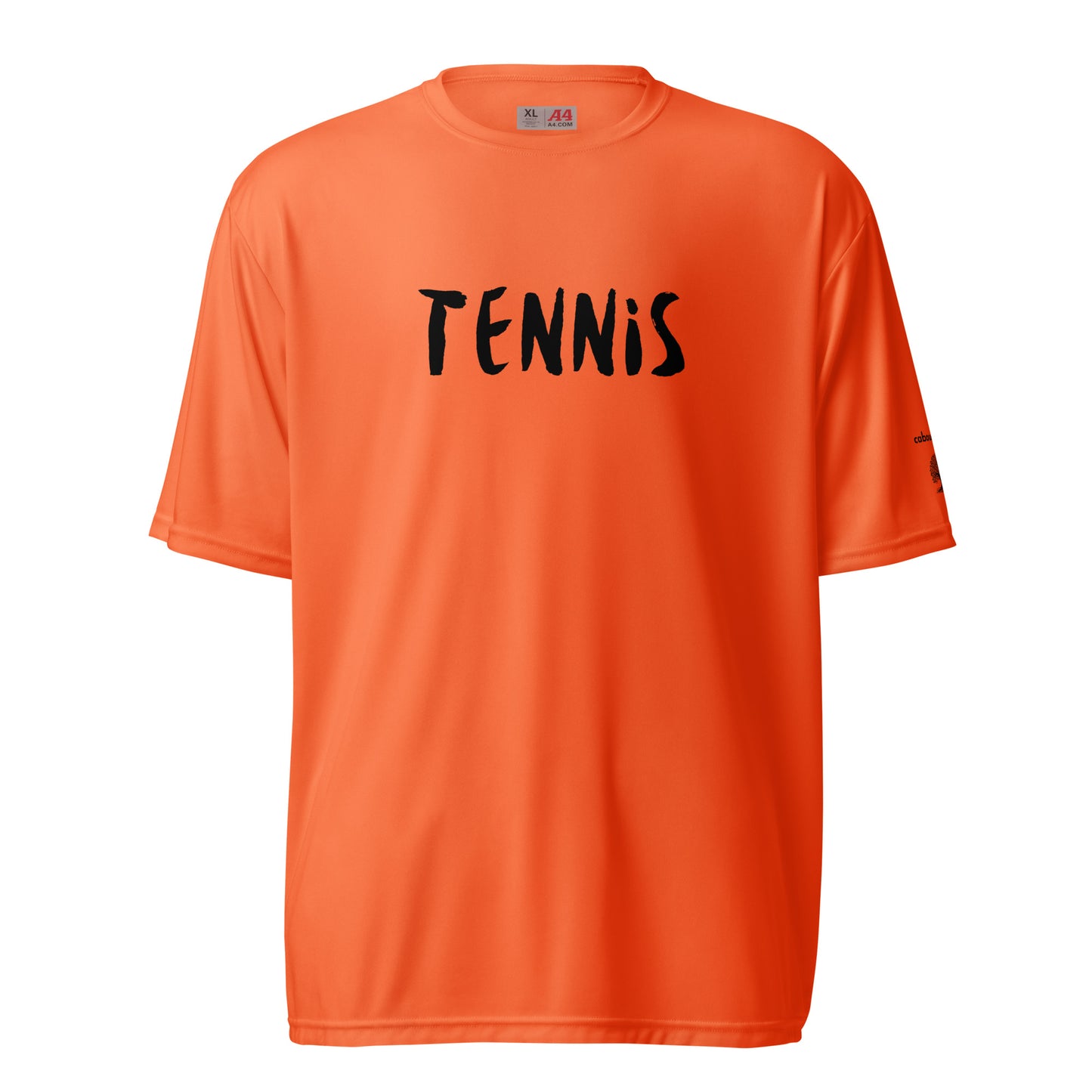Unisex performance crew neck t-shirt - Tennis (Black)