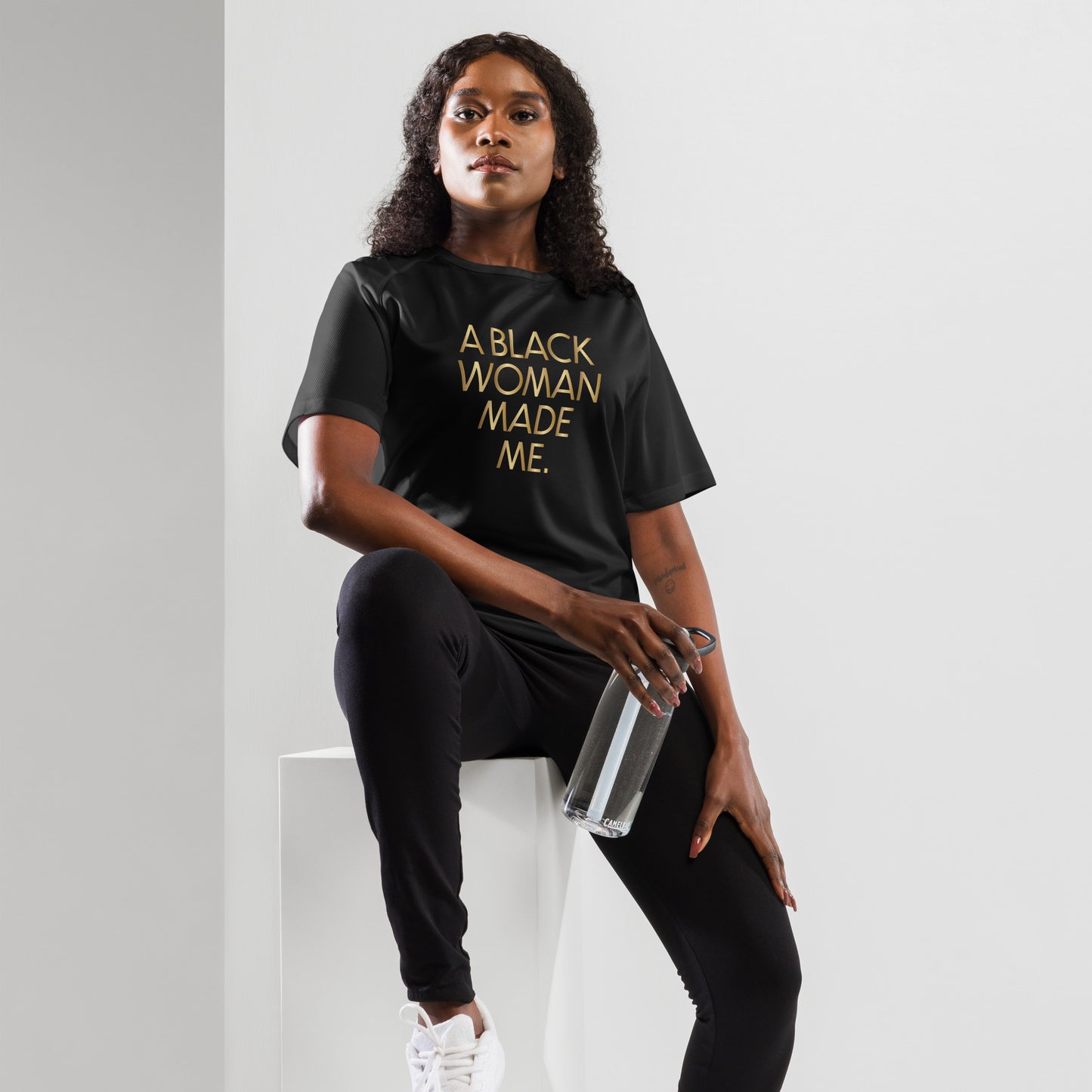 Unisex sports jersey - A Black Woman Made Me