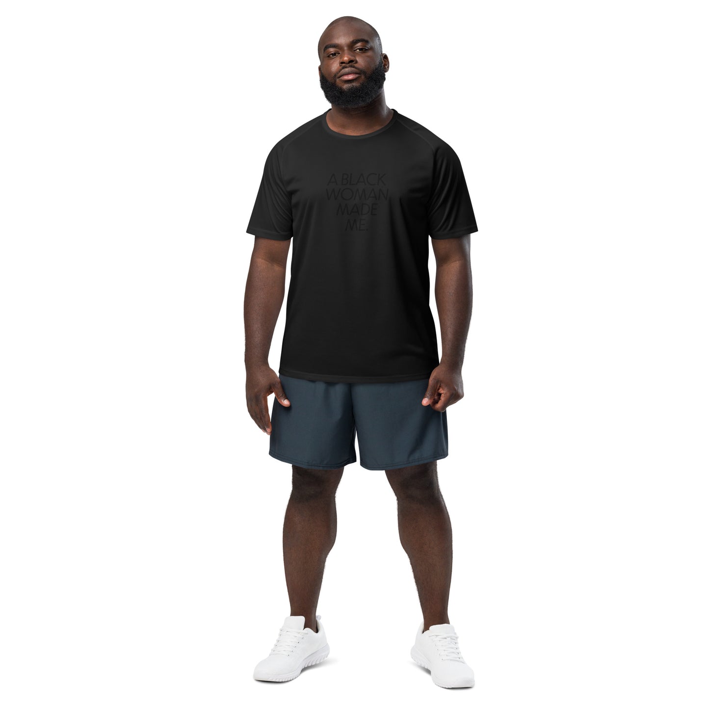 Unisex sports jersey - A Black Woman Made Me