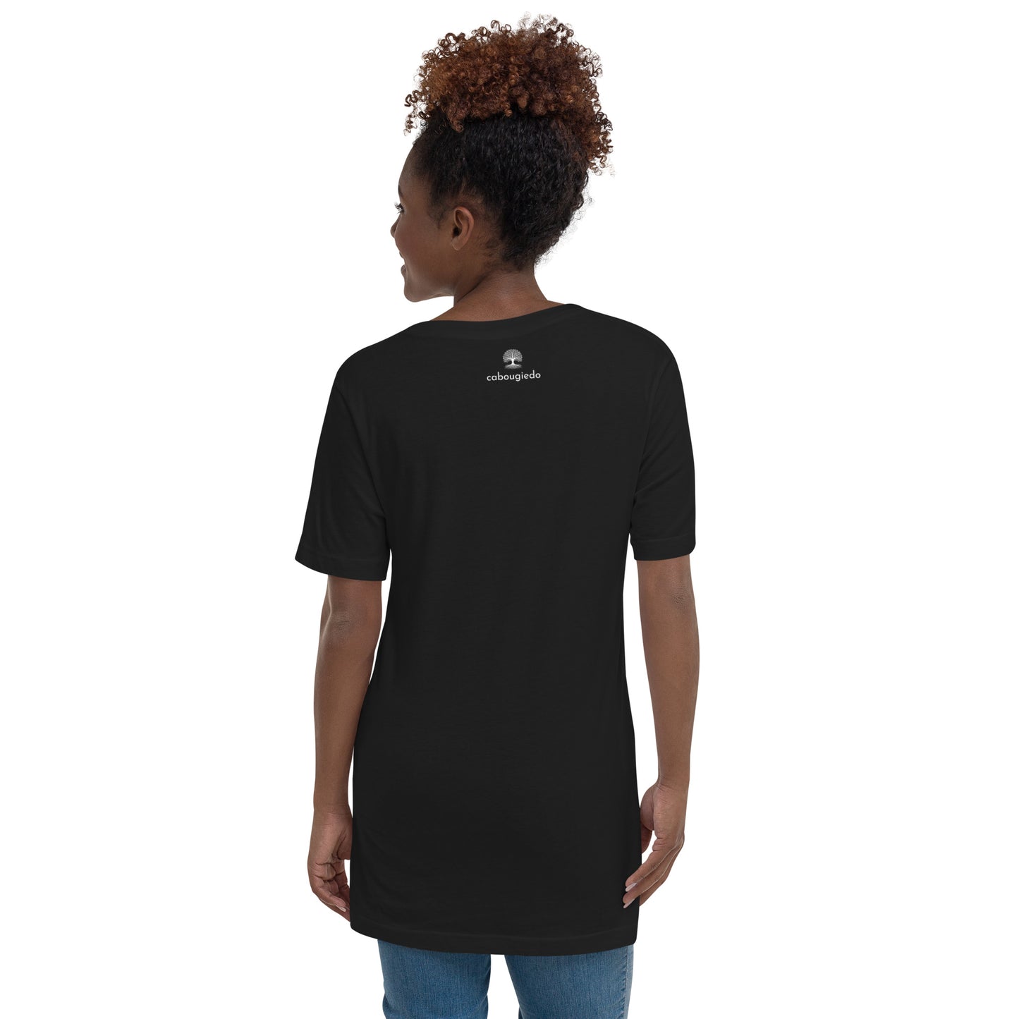 Unisex Short Sleeve V-Neck T-Shirt - I Am Black History