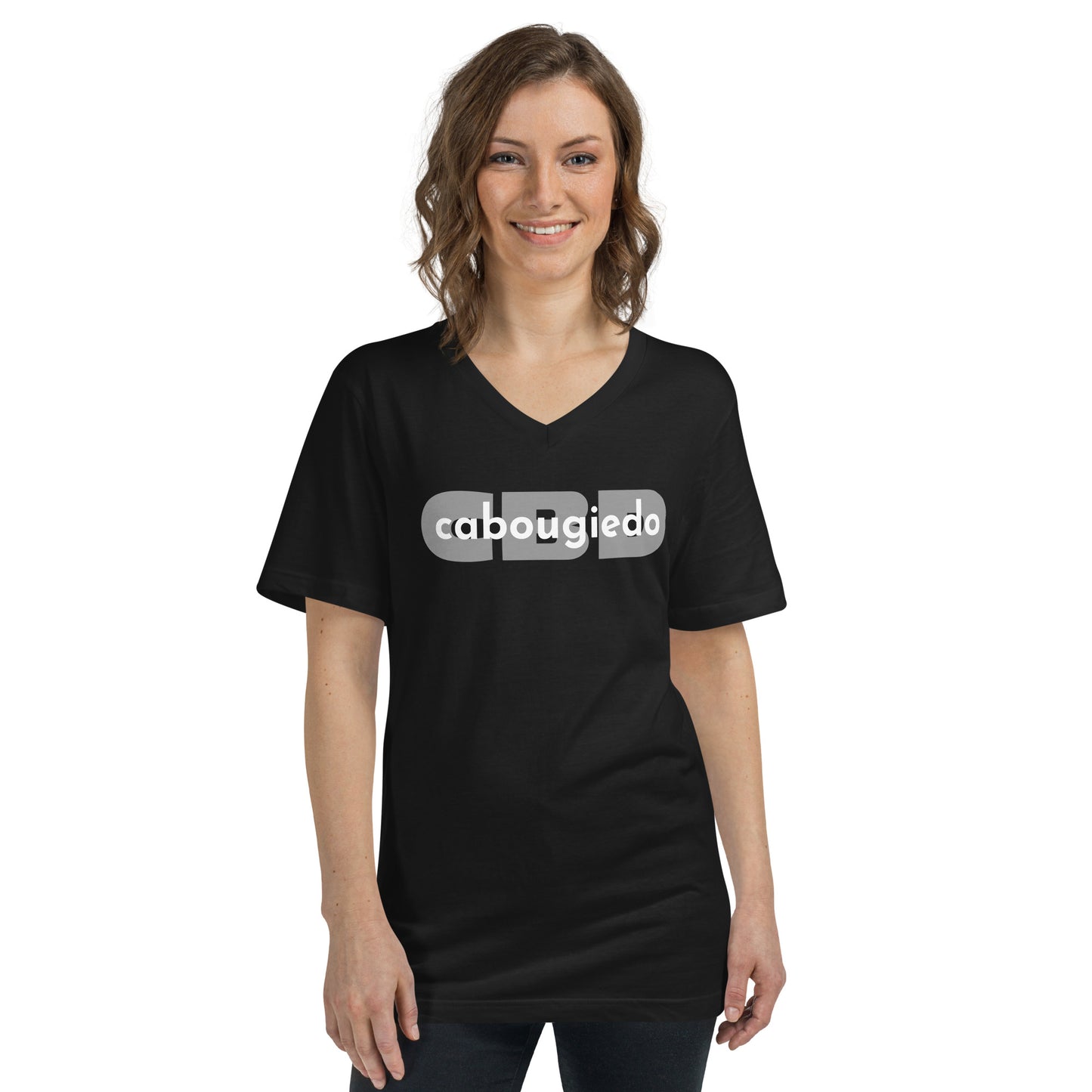 Unisex Short Sleeve V-Neck T-Shirt - CBD CaBougieDo