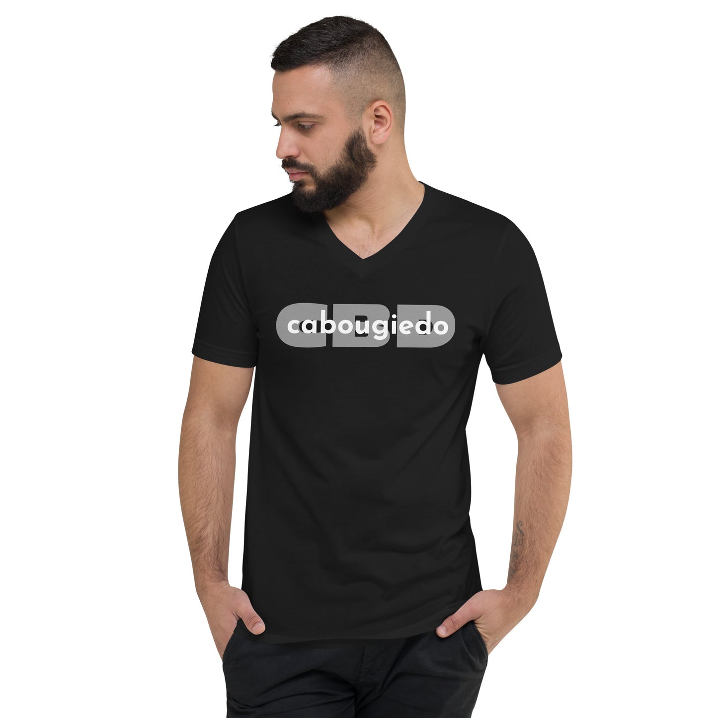 Unisex Short Sleeve V-Neck T-Shirt - CBD CaBougieDo