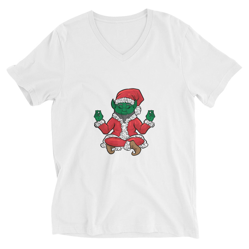 Unisex Short Sleeve V-Neck T-Shirt - The Grinch Y'all Realize I'm Gonna Snap One Day Riight?