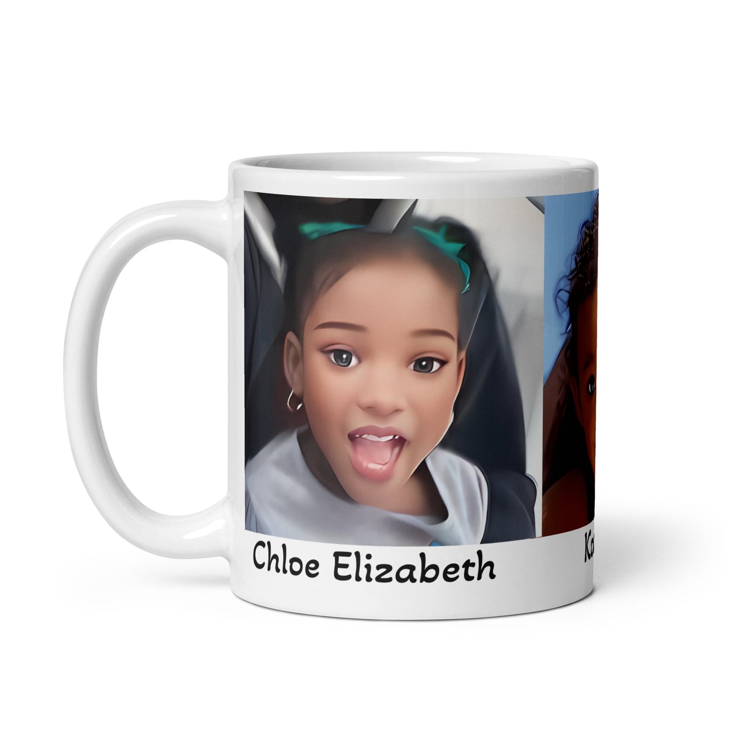 White glossy mug - Chloe Elizabeth - Lailani Len & Koa Lee