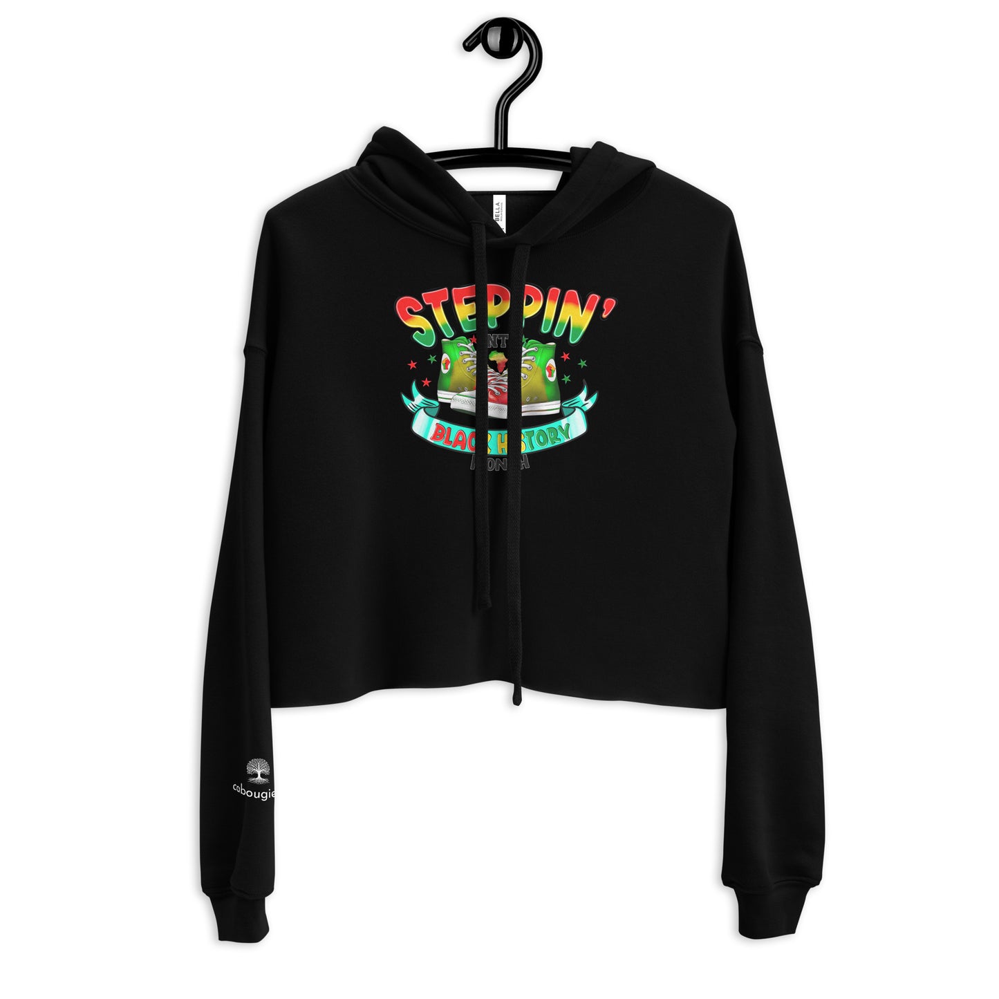 Crop Hoodie - Steppin Into Black History Month