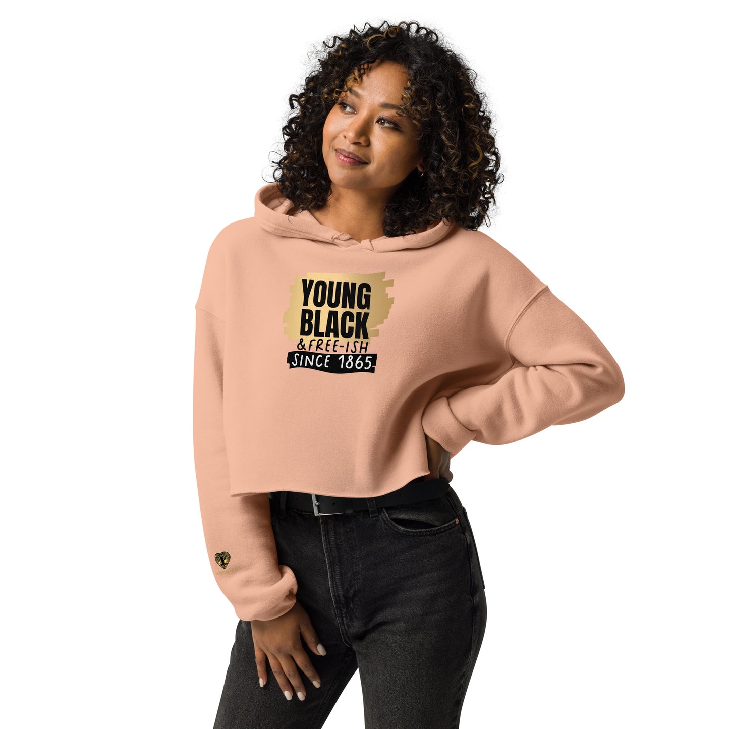 Crop Hoodie - Juneteenth Young Gifted and Freeish 1865