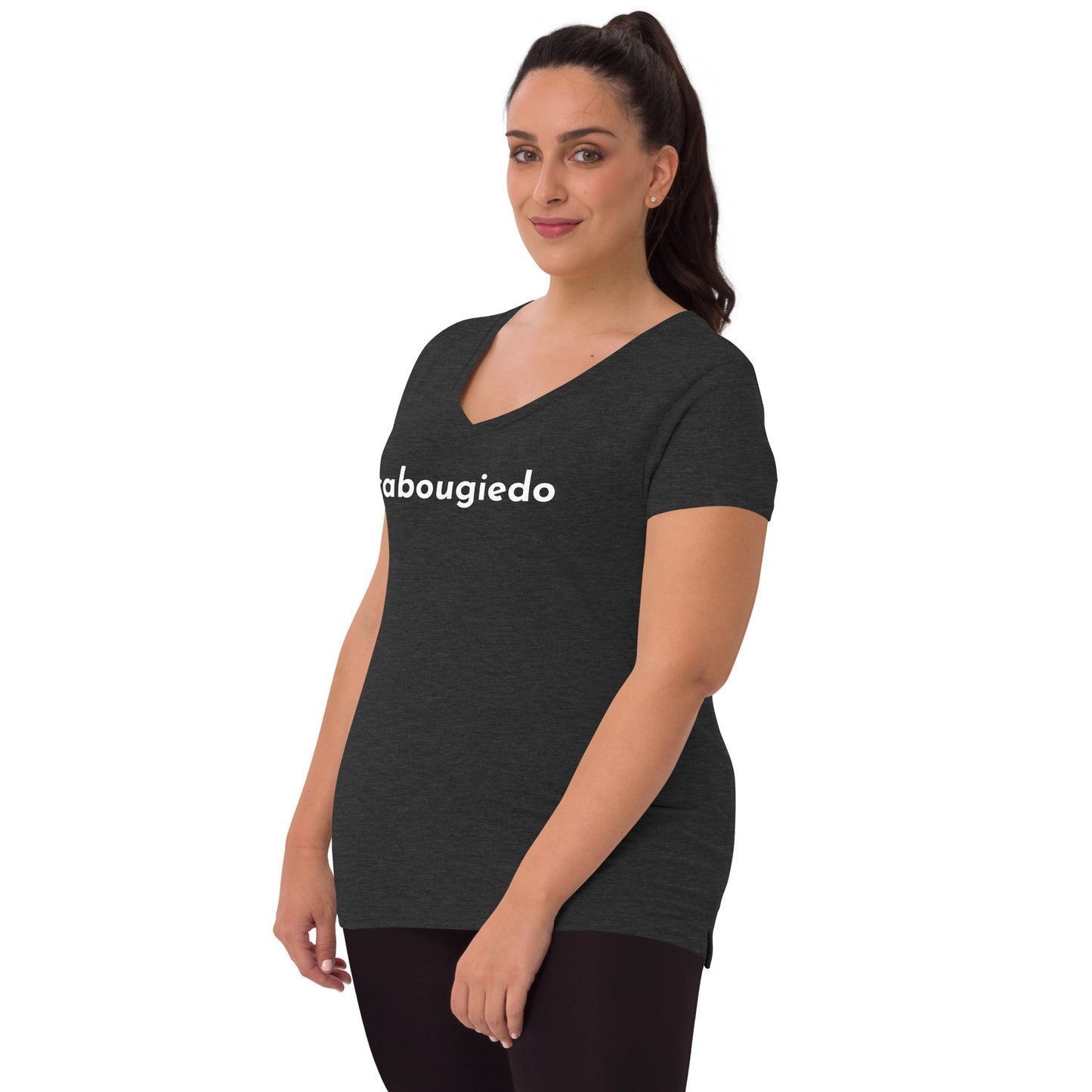 Women’s recycled v-neck t-shirt - CaBougieDo