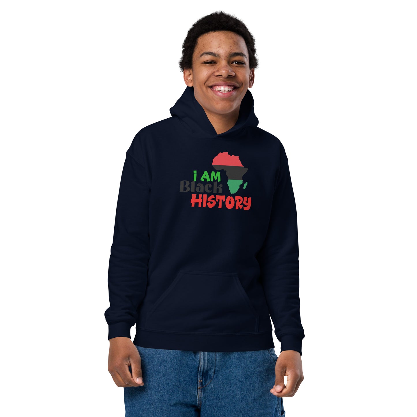 Unisex Youth heavy blend hoodie - I Am Black History