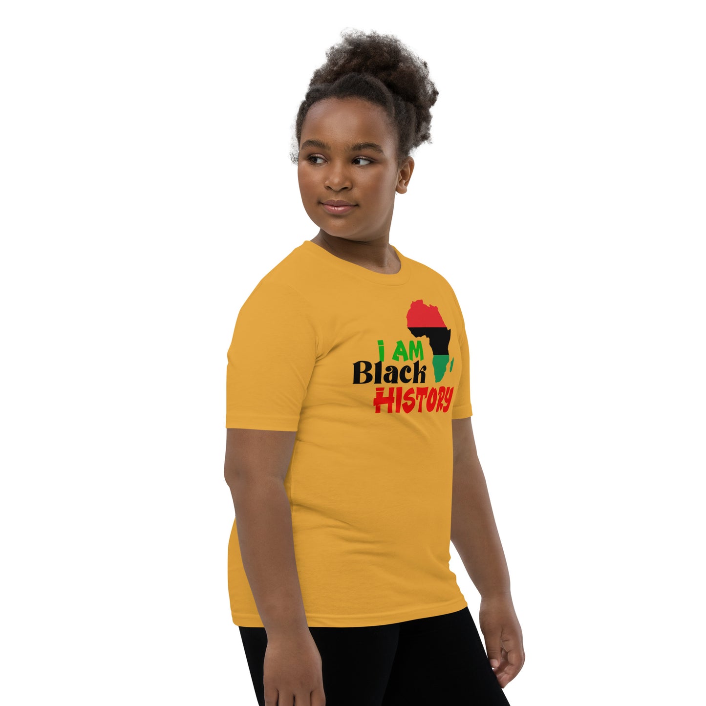 Youth Short Sleeve T-Shirt- I Am Black History