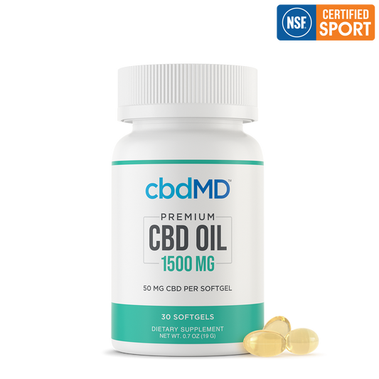 CBD Oil Softgels 1500 MG - 30 COUNT (NSF Certified for Sport)